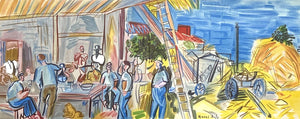 Lithograph - Raoul Dufy - Les Moissonneurs - Lettre mon peintre Raoul Dufy