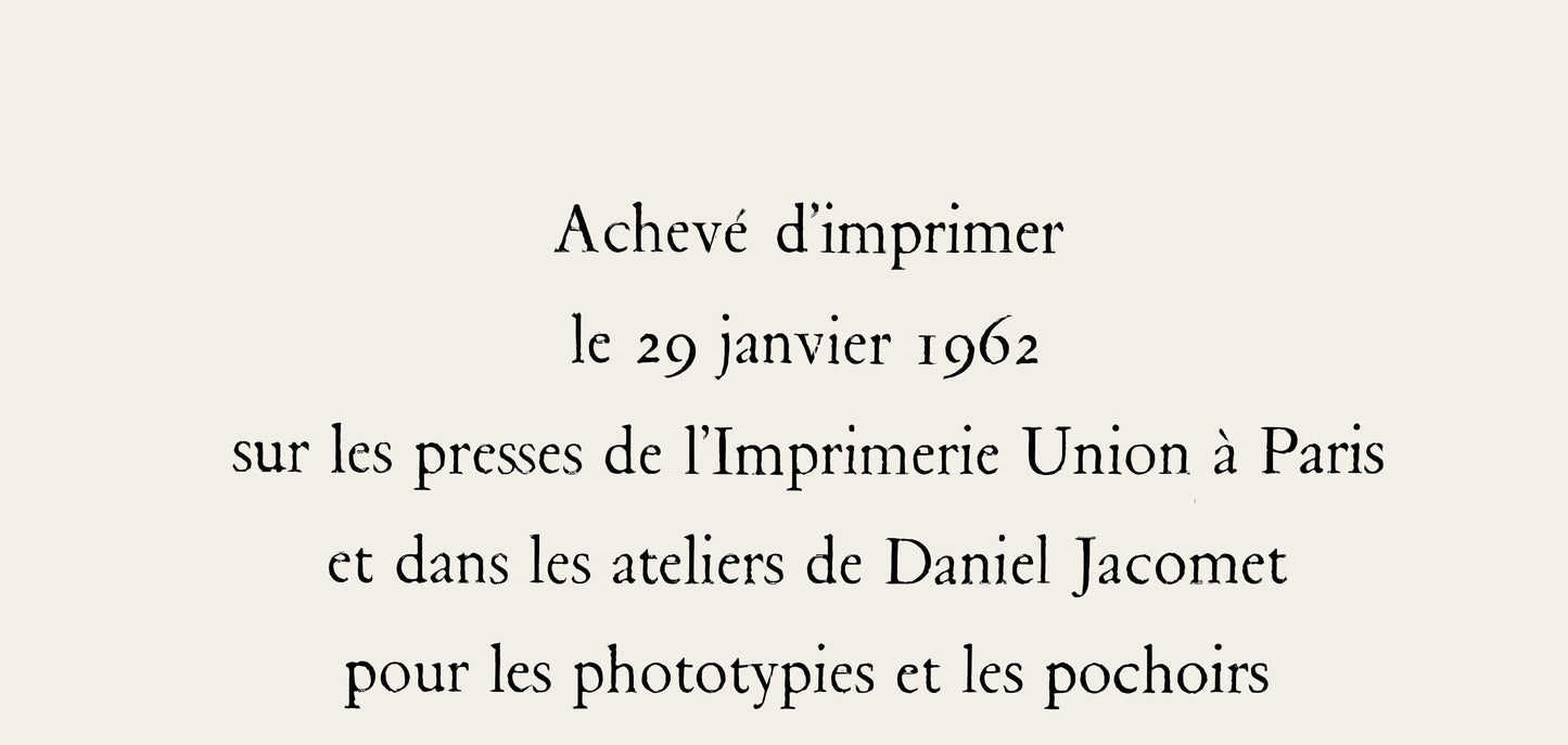 Pablo Picasso, Andr Villers, Tohu (Cramer 115), Diurnes, Dcoupages Et Photographies, Lithograph