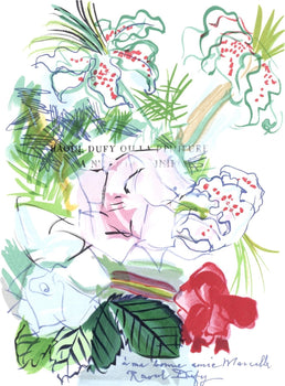 Raoul Dufy, Fleurs Peintes, Lettre Mon Peintre Raoul Dufy, Lithograph