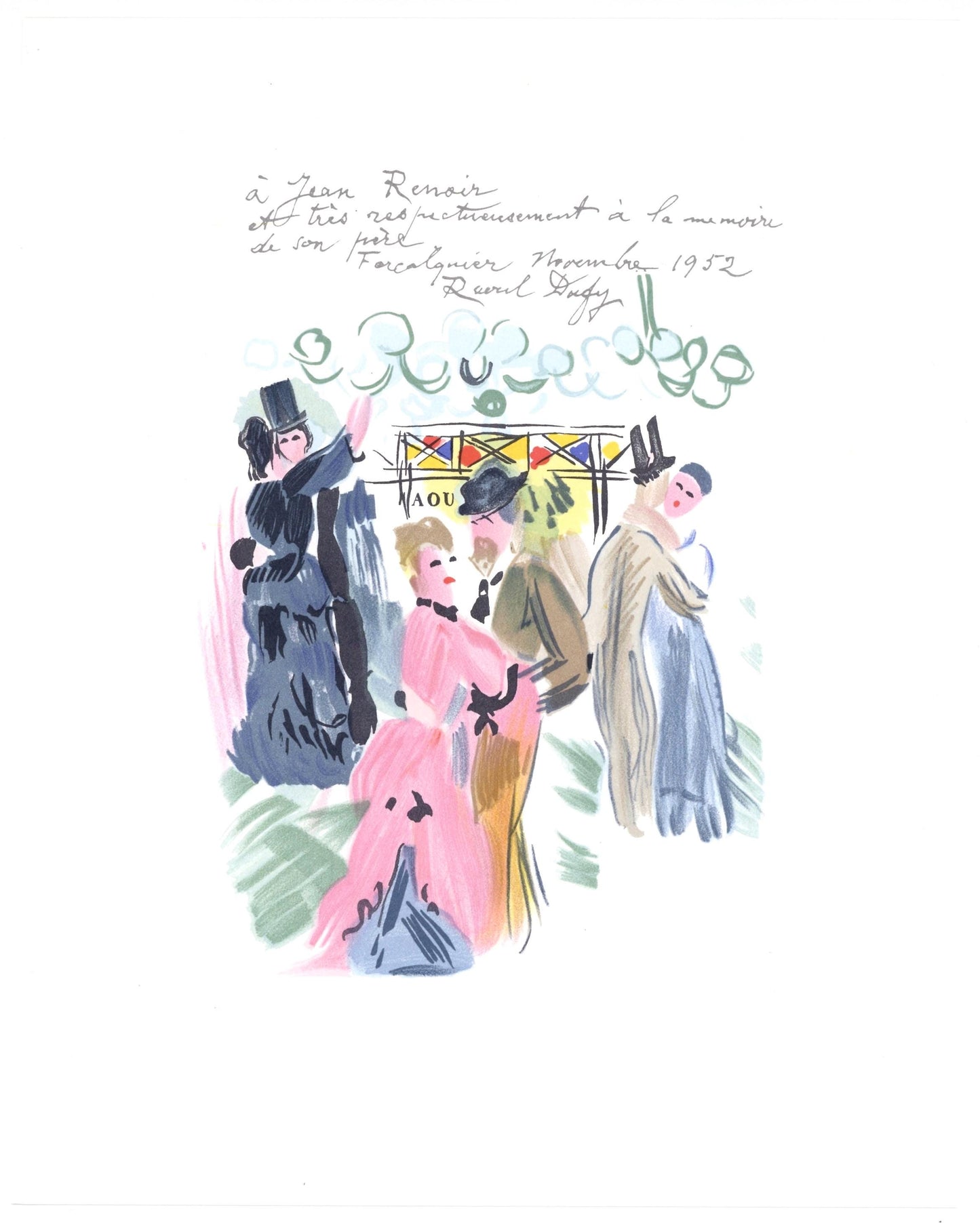 Raoul Dufy, Hommage Renoir, Lettre Mon Peintre Raoul Dufy, Lithograph