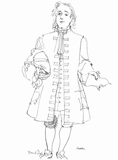 Raoul Dufy, Isaac Newton, Lettre Mon Peintre Raoul Dufy, Lithograph