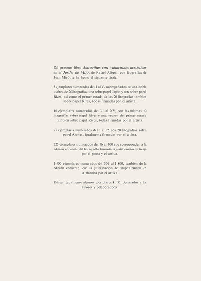 Joan Miro, Composition (Mourlot, 1051-1072), Maravillas Con Variaciones Acrsticas En El Jardn De