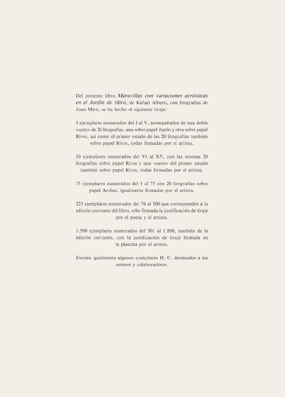 Joan Miro, Composition (Mourlot, 1051-1072), Maravillas Con Variaciones Acrsticas En El Jardn De