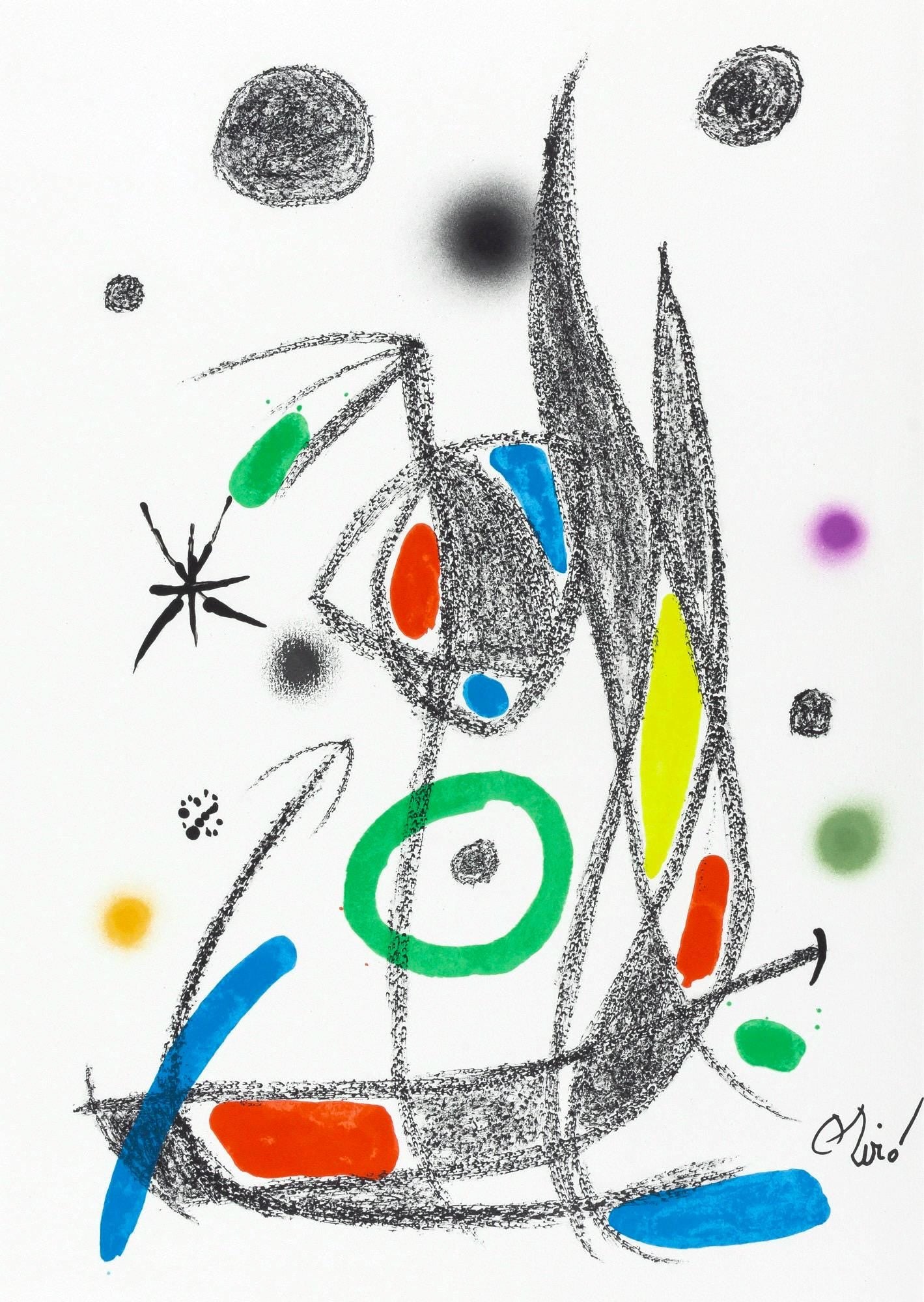 Joan Miro, Composition (Mourlot, 1051-1072), Maravillas Con Variaciones Acrsticas En El Jardn De