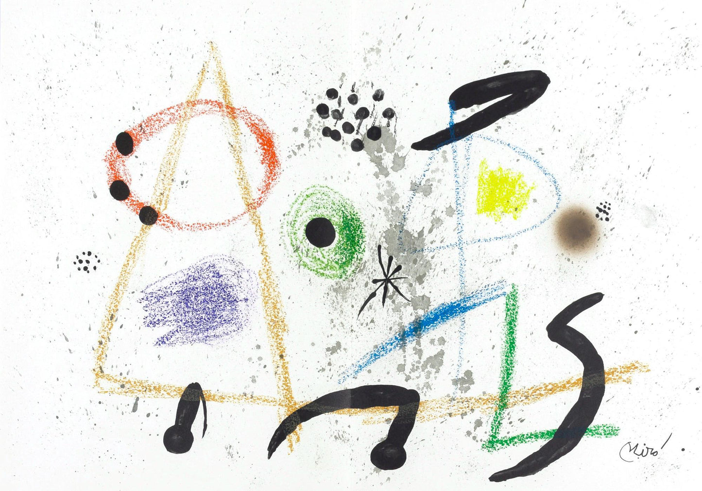 Joan Miro, Composition (Mourlot, 1051-1072), Maravillas Con Variaciones Acrsticas En El Jardn De