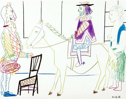 Pablo Picasso, Composition, La Comdie Humaine, Verve, Revue Artistique Et Littraire, Lithograph