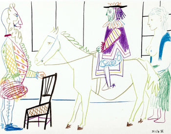 Pablo Picasso, Composition, La Comdie Humaine, Verve, Revue Artistique Et Littraire, Lithograph