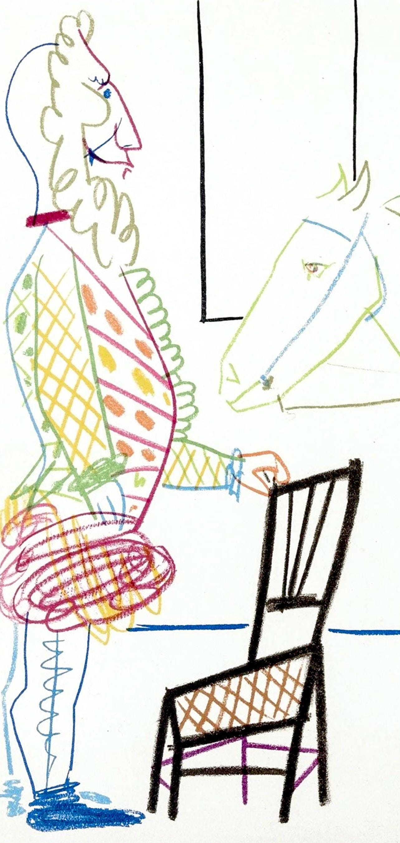 Pablo Picasso, Composition, La Comdie Humaine, Verve, Revue Artistique Et Littraire, Lithograph