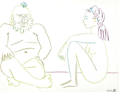 Pablo Picasso, Composition, La Comdie Humaine, Verve, Revue Artistique Et Littraire, Lithograph