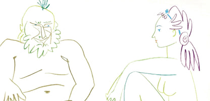 Pablo Picasso, Composition, La Comdie Humaine, Verve, Revue Artistique Et Littraire, Lithograph