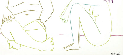 Pablo Picasso, Composition, La Comdie Humaine, Verve, Revue Artistique Et Littraire, Lithograph