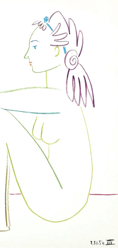 Pablo Picasso, Composition, La Comdie Humaine, Verve, Revue Artistique Et Littraire, Lithograph