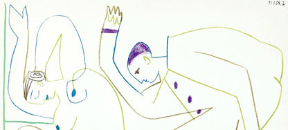 Pablo Picasso, Composition, La Comdie Humaine, Verve, Revue Artistique Et Littraire, Lithograph