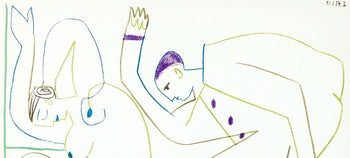 Pablo Picasso, Composition, La Comdie Humaine, Verve, Revue Artistique Et Littraire, Lithograph