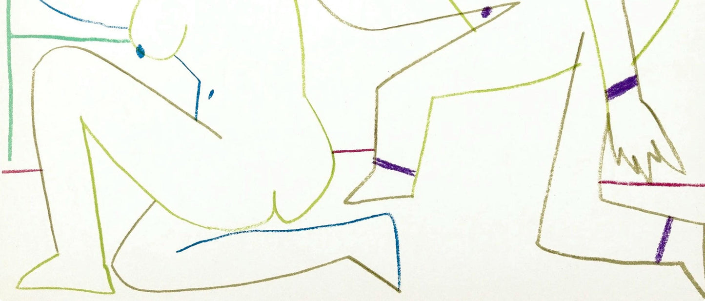 Pablo Picasso, Composition, La Comdie Humaine, Verve, Revue Artistique Et Littraire, Lithograph