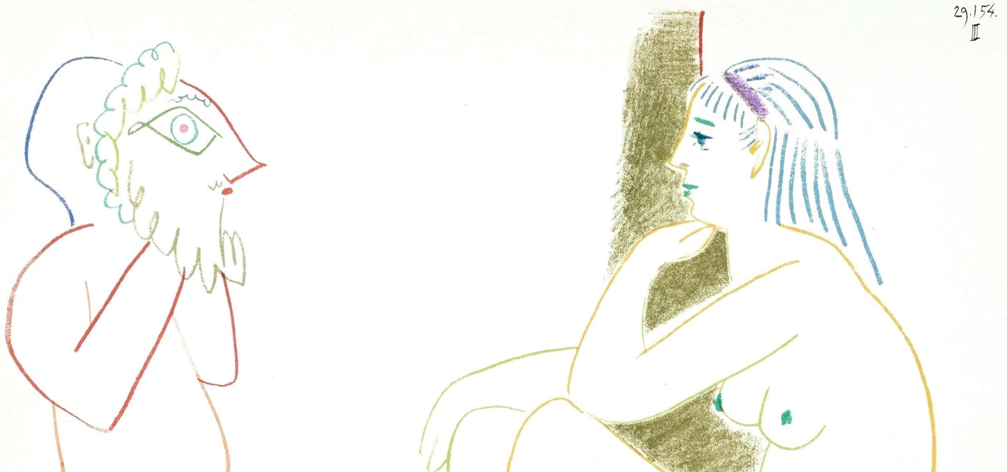 Pablo Picasso, Composition, La Comdie Humaine, Verve, Revue Artistique Et Littraire, Lithograph