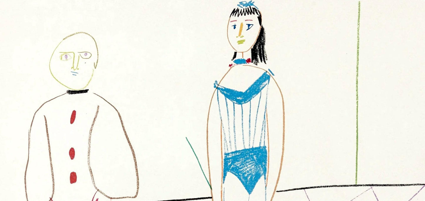 Pablo Picasso, Composition, La Comdie Humaine, Verve, Revue Artistique et Littraire, Lithograph