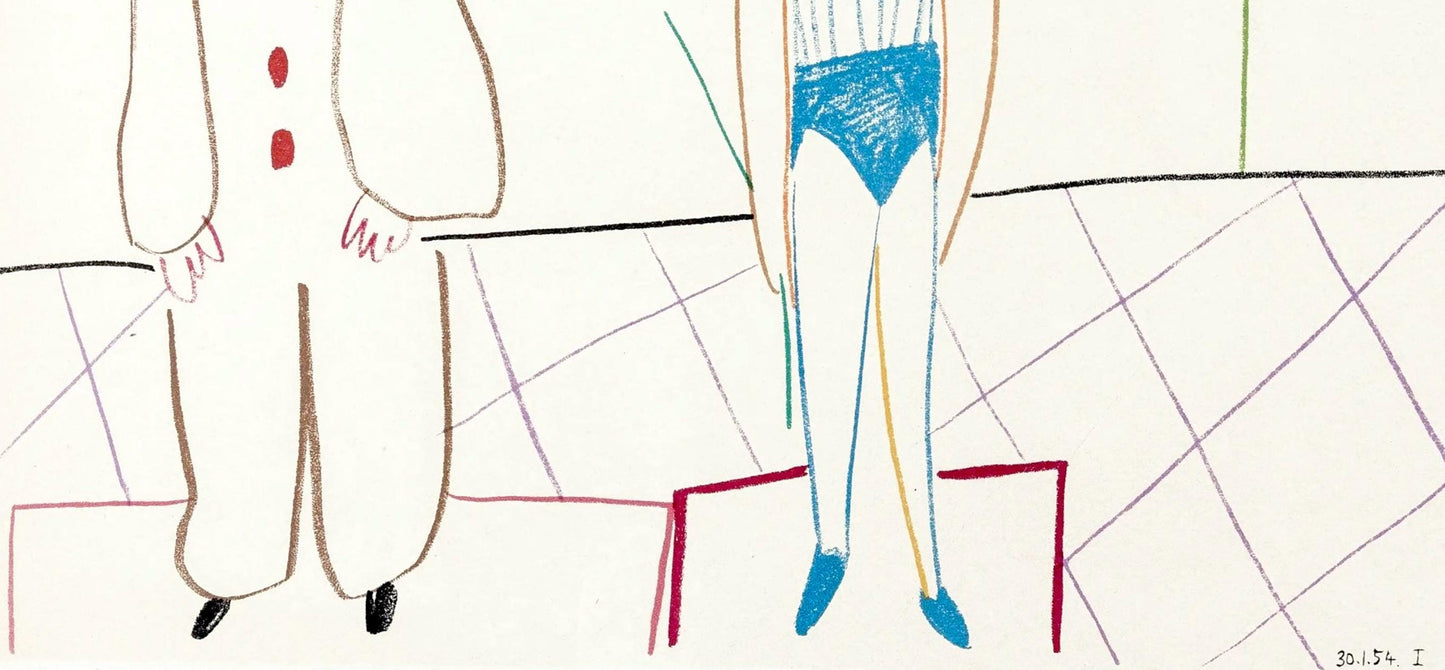 Pablo Picasso, Composition, La Comdie Humaine, Verve, Revue Artistique et Littraire, Lithograph