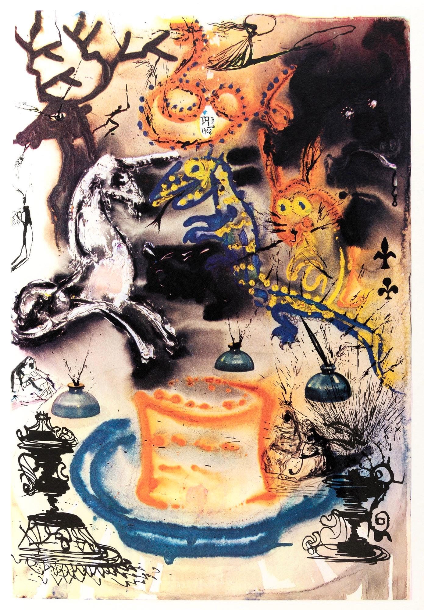 Salvador Dali, Who Stole The Tarts? (Field 69-5, A-M), Alice'S Adventures In Wonderland, Hliogravure