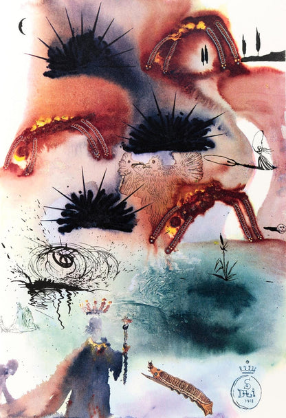 Salvador Dali, The Lobster Quadrille (Field 69-5, A-M), Alice'S Adventures In Wonderland,