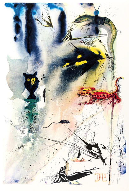 Salvador Dali, A Caucus Race And A Long Tale (Field 69-5, A-M), Alice'S Adventures In Wonderland,