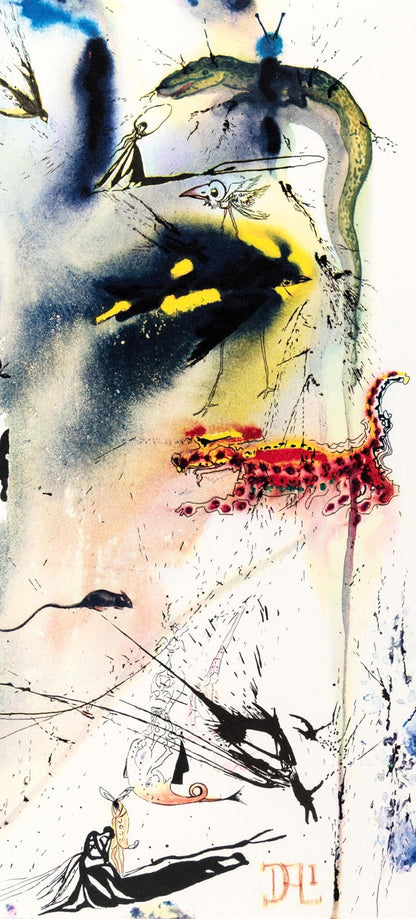 Salvador Dali, A Caucus Race And A Long Tale (Field 69-5, A-M), Alice'S Adventures In Wonderland,