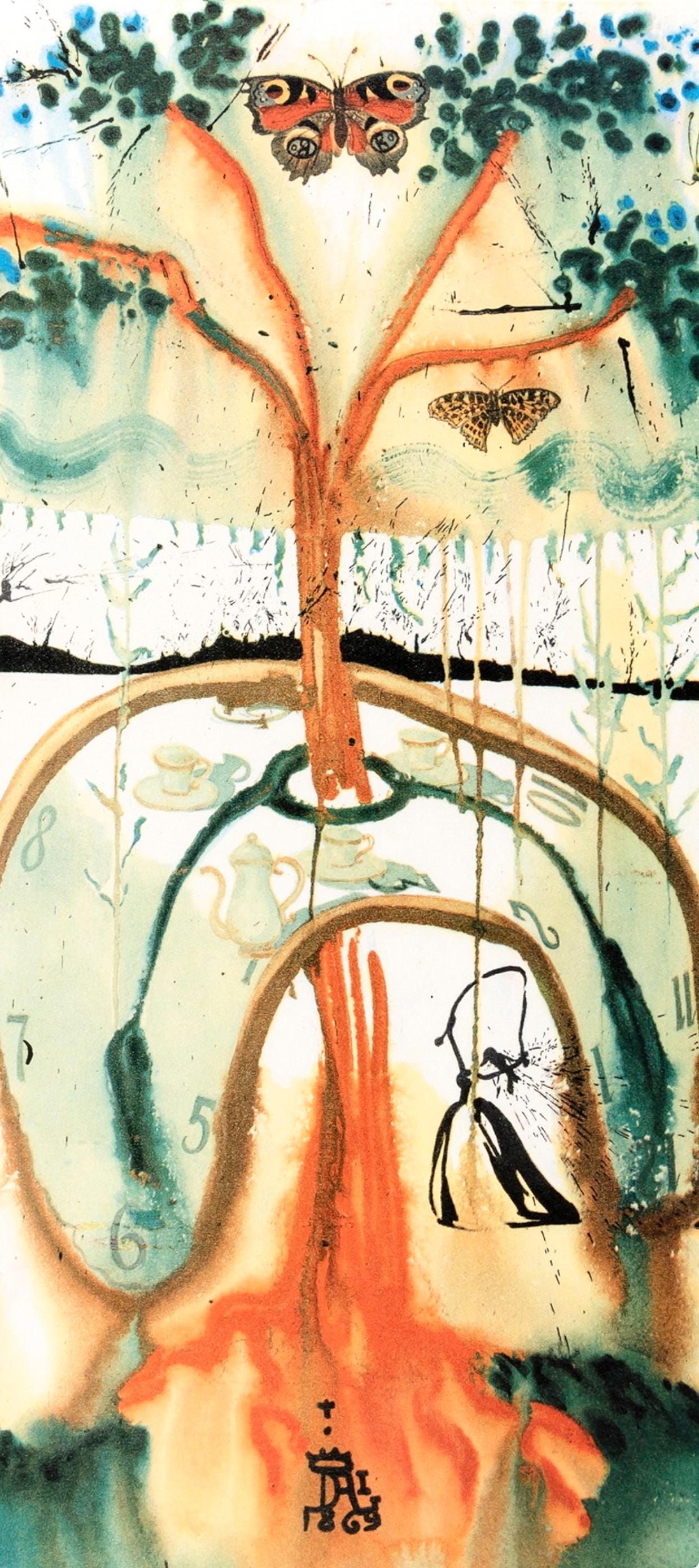 Salvador Dali, A Mad Tea Party (Field 69-5, A-M), Alice'S Adventures In Wonderland, Hliogravure