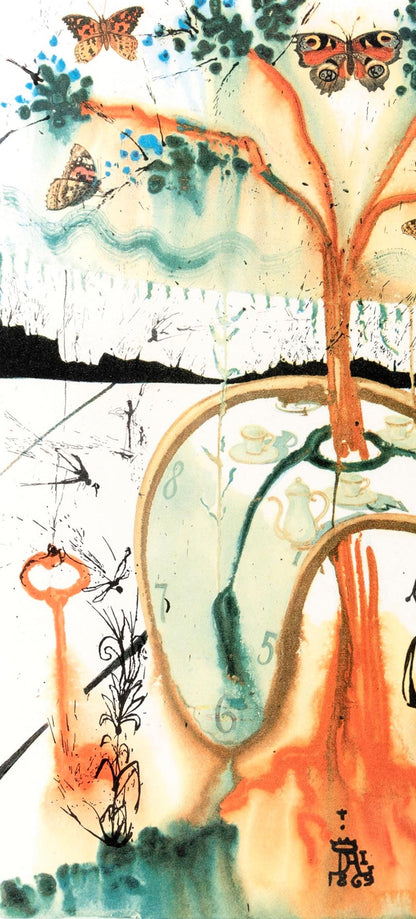 Salvador Dali, A Mad Tea Party (Field 69-5, A-M), Alice'S Adventures In Wonderland, Hliogravure