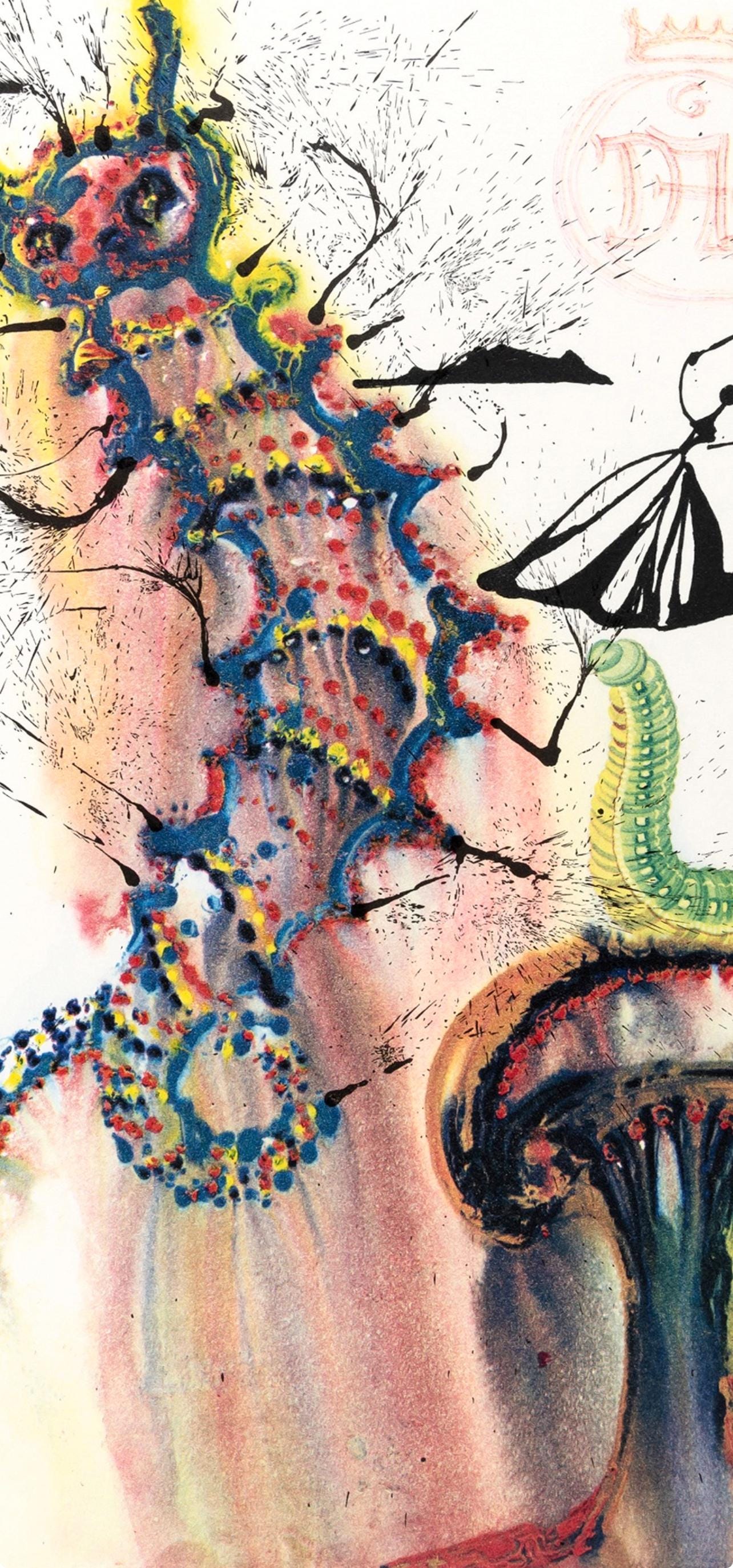 Salvador Dali, Advice From A Caterpillar (Field 69-5, A-M), Alice'S Adventures In Wonderland,