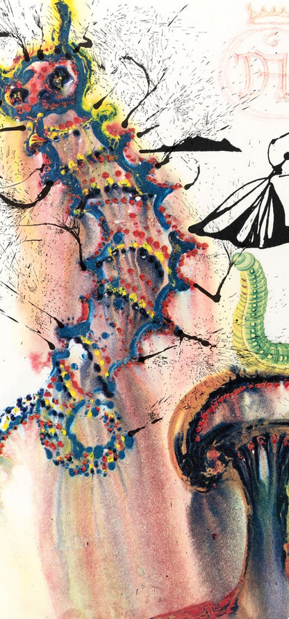 Salvador Dali, Advice From A Caterpillar (Field 69-5, A-M), Alice'S Adventures In Wonderland,