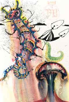 Salvador Dali, Advice From A Caterpillar (Field 69-5, A-M), Alice'S Adventures In Wonderland,