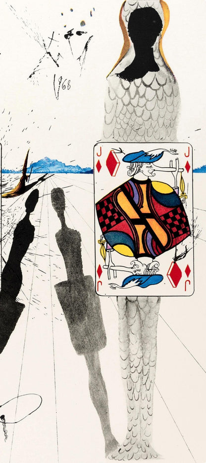 Salvador Dali, The Queen'S Croquet Ground (Field 69-5, A-M), Alice'S Adventures In Wonderland,