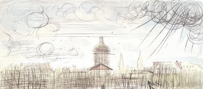 Salvador Dali, L'Acadmie De Paris, Signed, Offset Lithograph