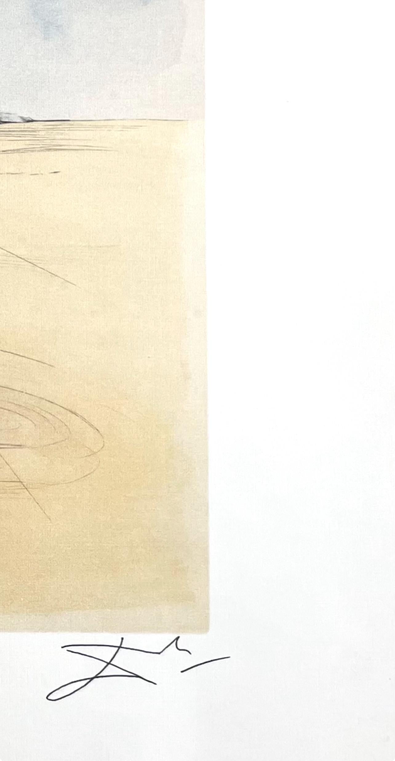 Salvador Dali, Le Cavalier Cosmique, Signed, Offset Lithograph