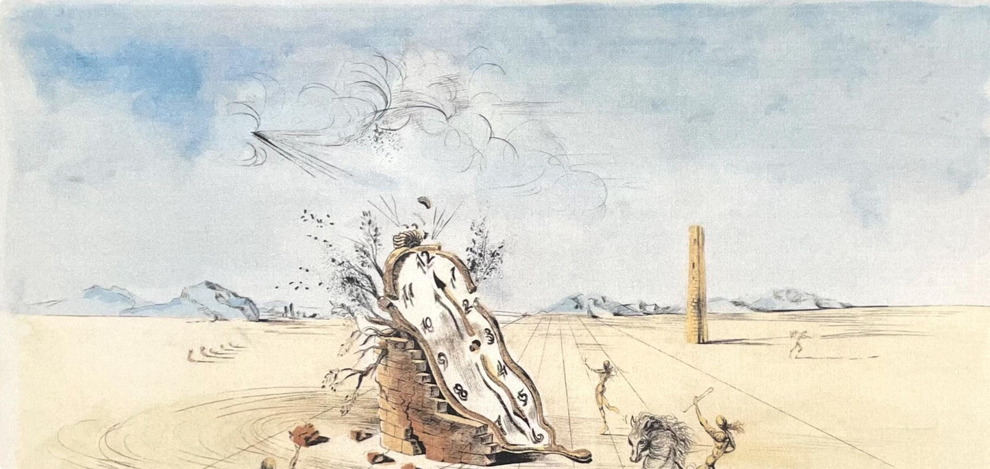 Salvador Dali, Le Cavalier Cosmique, Signed, Offset Lithograph