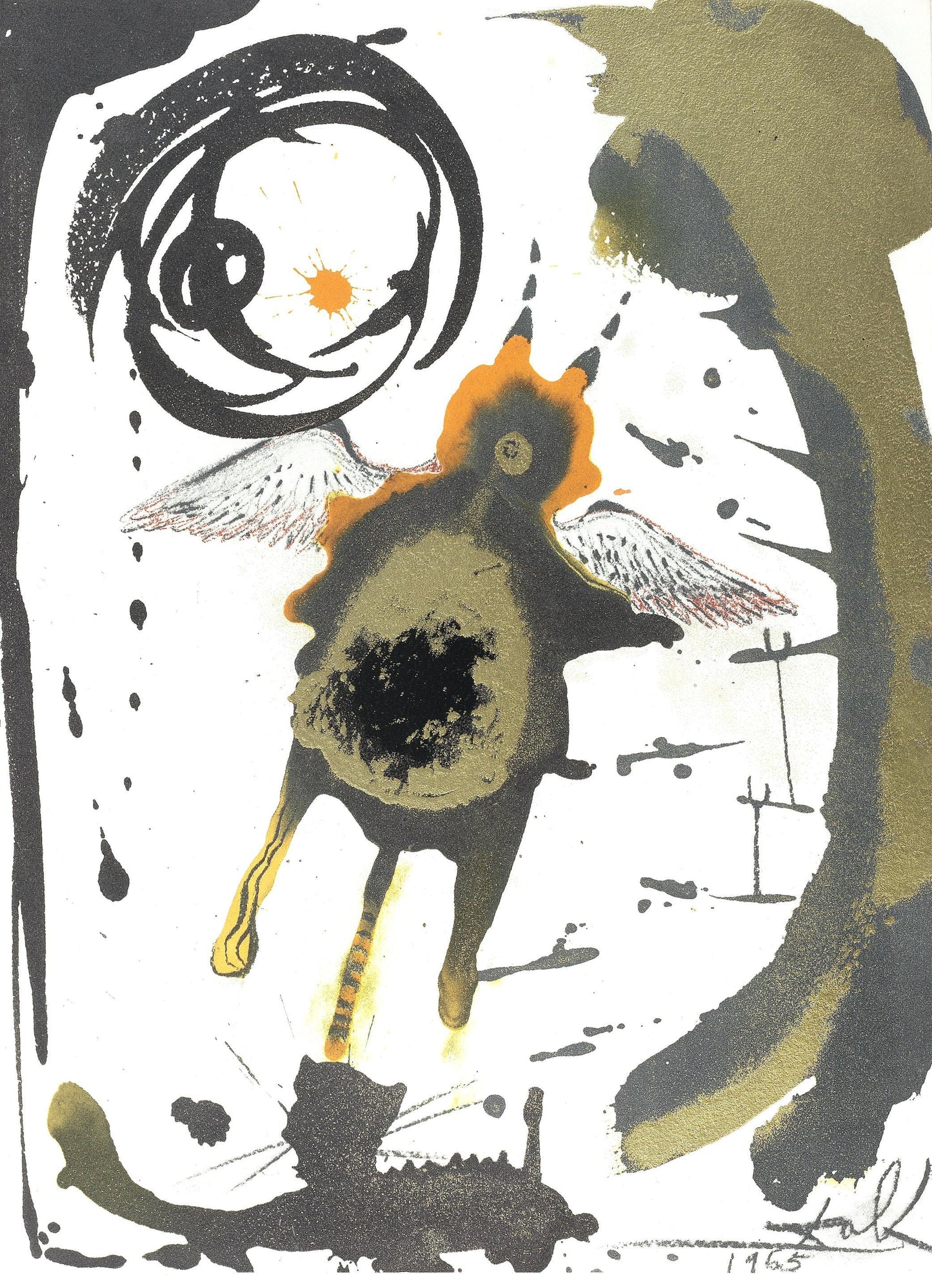 Salvador Dali, Composition (Michler/Lpsinger 1600; Field 69-3), Biblia Sacra, Lithograph