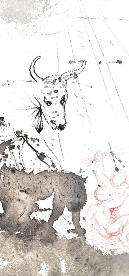 Salvador Dali, Composition (Michler/Lpsinger 1600; Field 69-3), Biblia Sacra, Lithograph