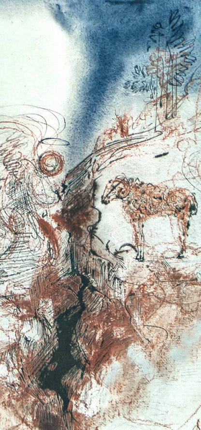 Salvador Dali, Composition (Michler/Lpsinger 1600; Field 69-3), Biblia Sacra, Lithograph