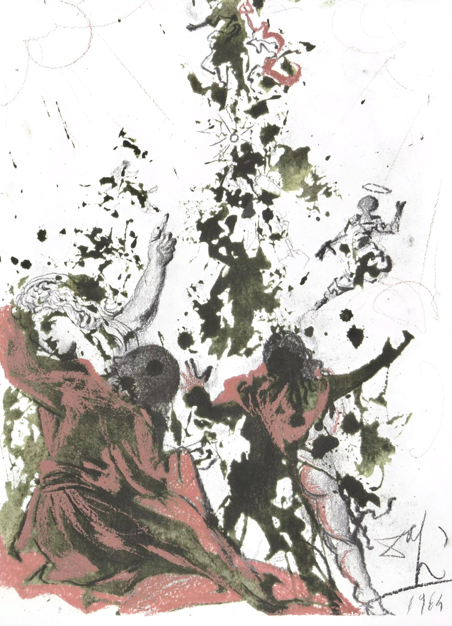 Salvador Dali, Composition (Michler/Lpsinger 1600; Field 69-3), Biblia Sacra, Lithograph