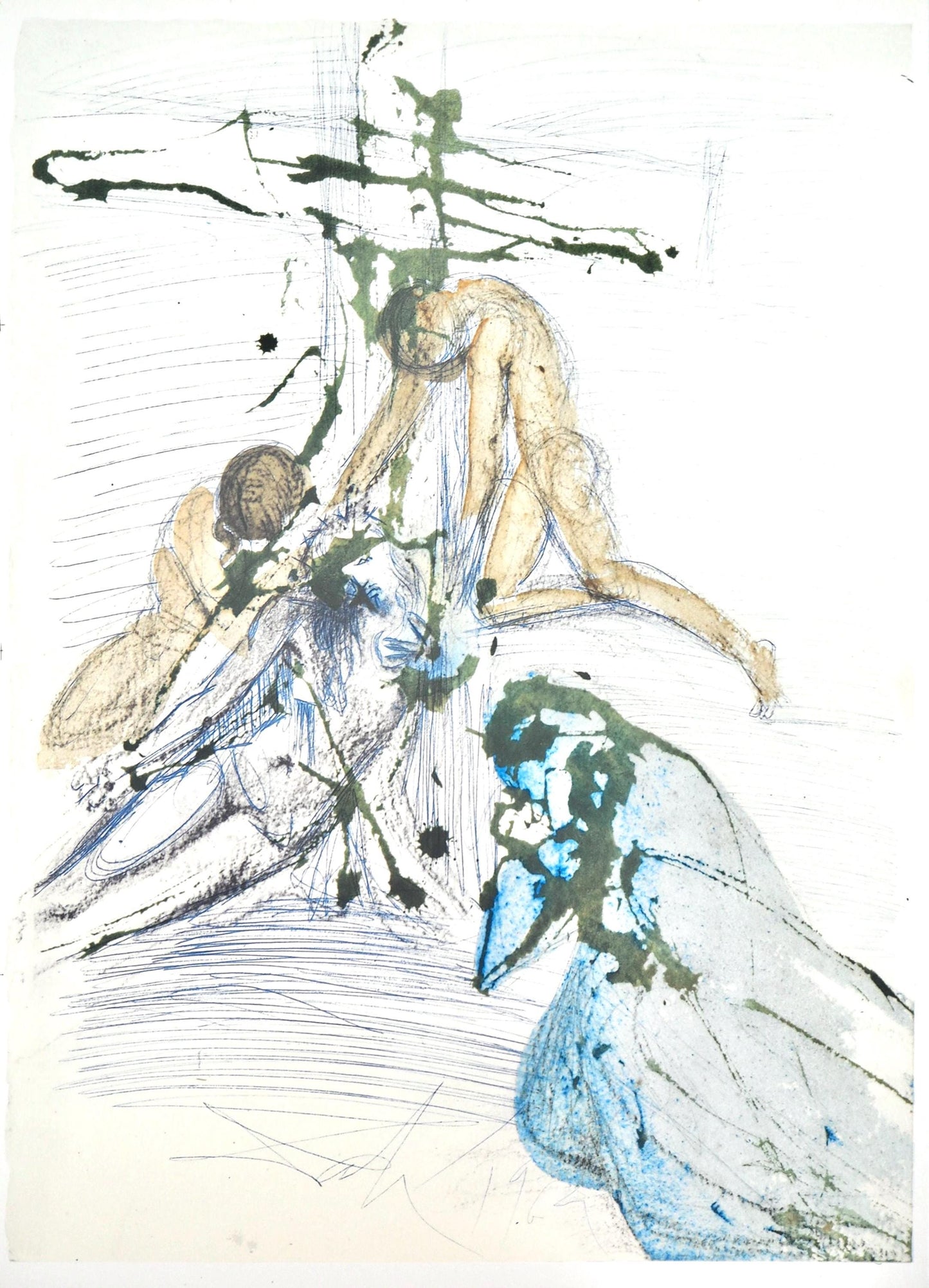 Salvador Dali, Composition (Michler/Lpsinger 1600; Field 69-3), Biblia Sacra, Lithograph