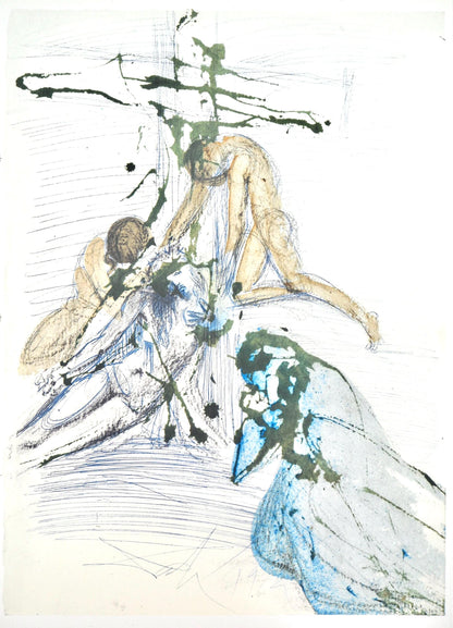 Salvador Dali, Composition (Michler/Lpsinger 1600; Field 69-3), Biblia Sacra, Lithograph