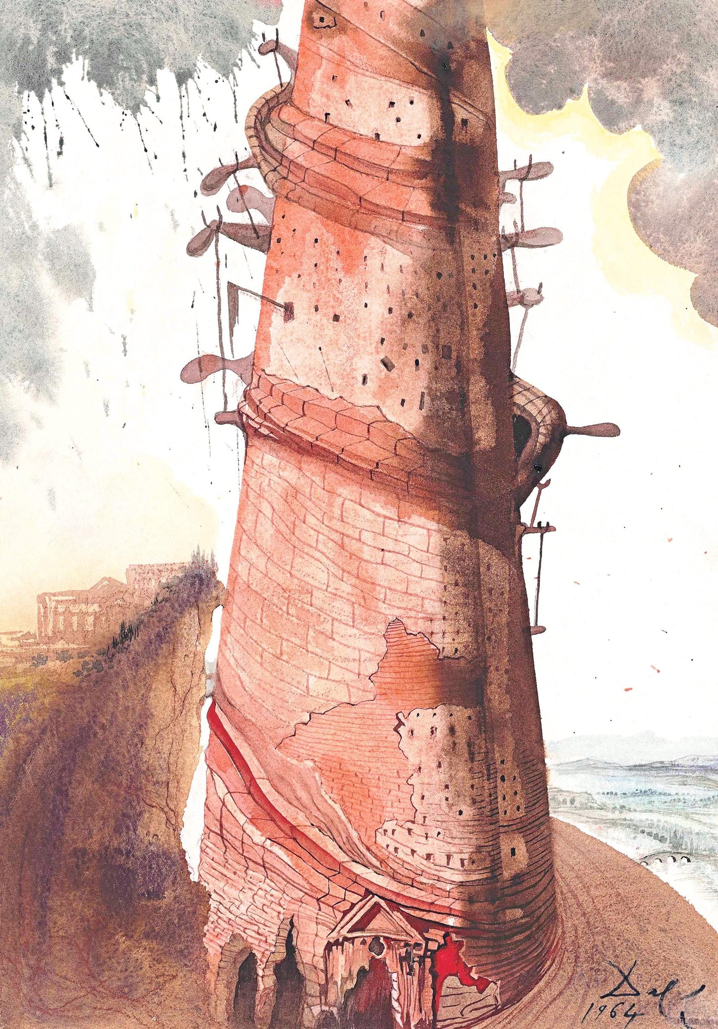 Salvador Dali, Composition (Michler/Lpsinger 1600; Field 69-3), Biblia Sacra, Lithograph