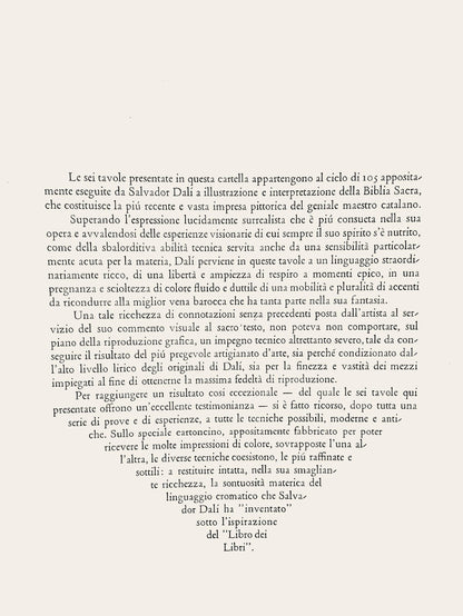 Salvador Dali, Composition (Michler/Lpsinger 1600; Field 69-3), Biblia Sacra, Lithograph