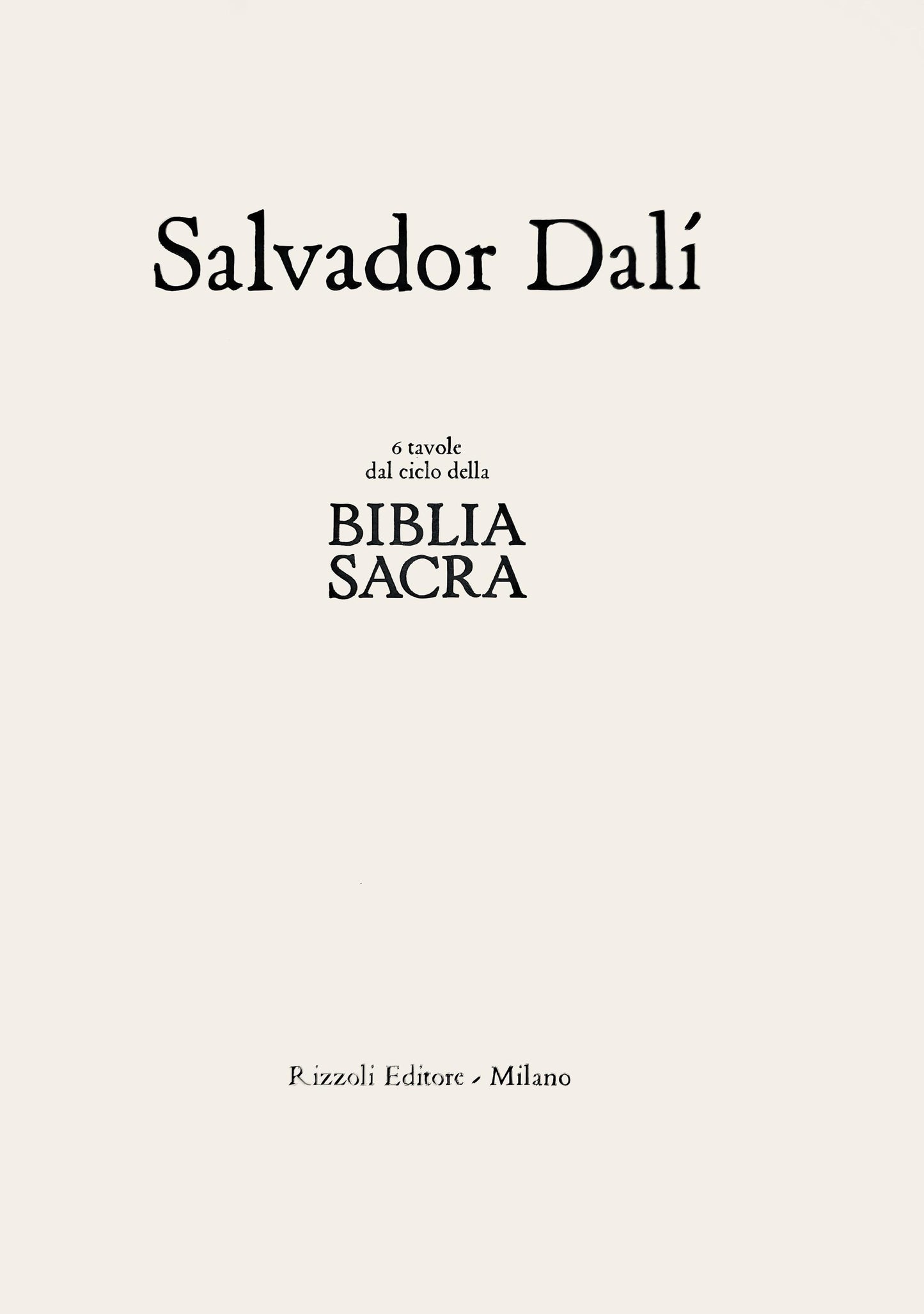 Salvador Dali, Composition (Michler/ Lpsinger 1600; Field 69-3), Biblia Sacra, Lithograph