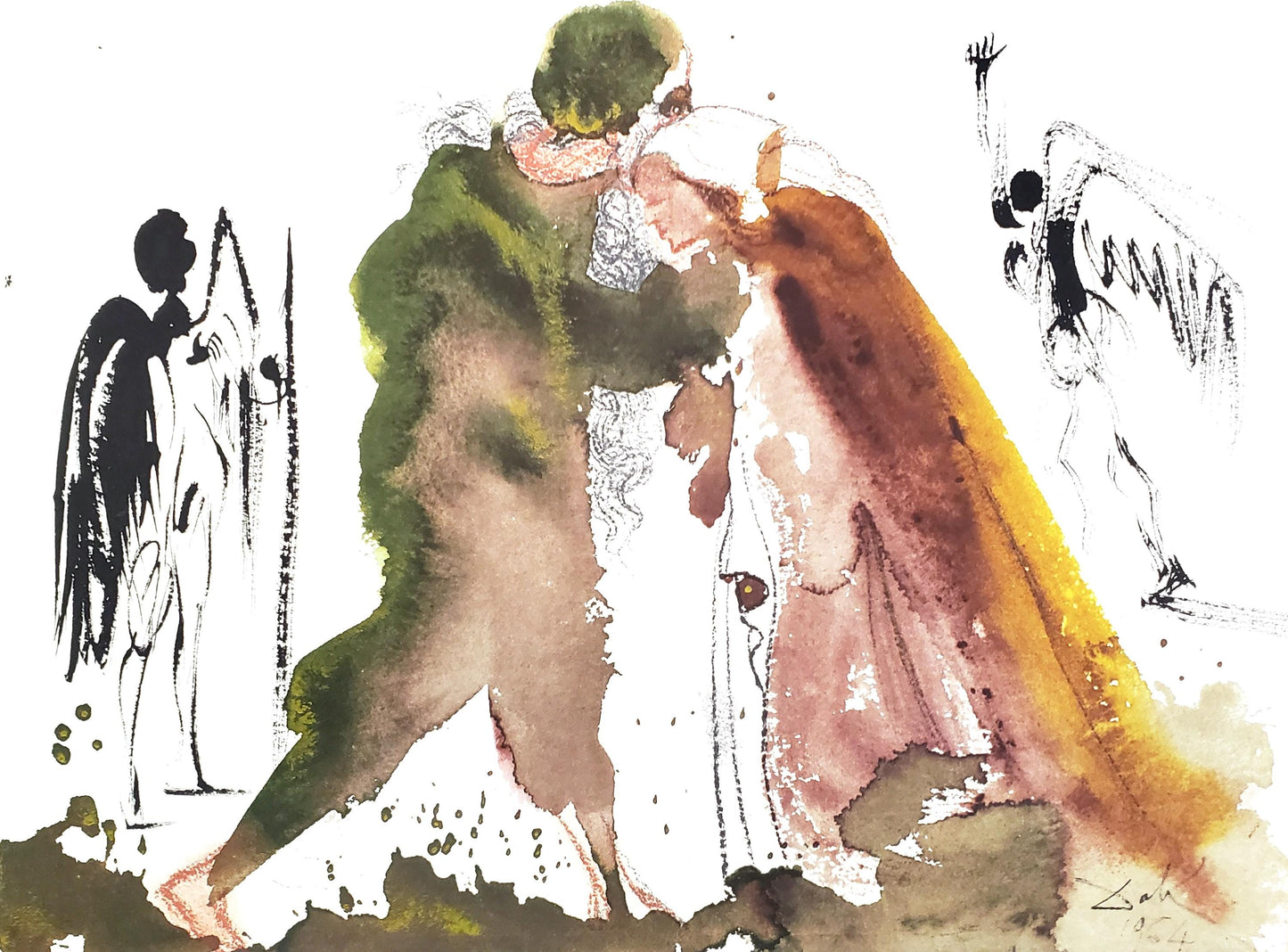 Salvador Dali, Composition (Michler/Lpsinger 1600; Field 69-3), Biblia Sacra, Lithograph