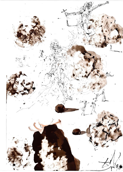 Salvador Dali, Composition (Michler/Lpsinger 1600; Field 69-3), Biblia Sacra, Lithograph