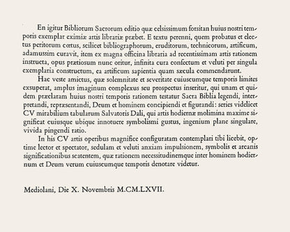 Salvador Dali, Composition (Michler/Lpsinger 1600; Field 69-3), Biblia Sacra, Lithograph