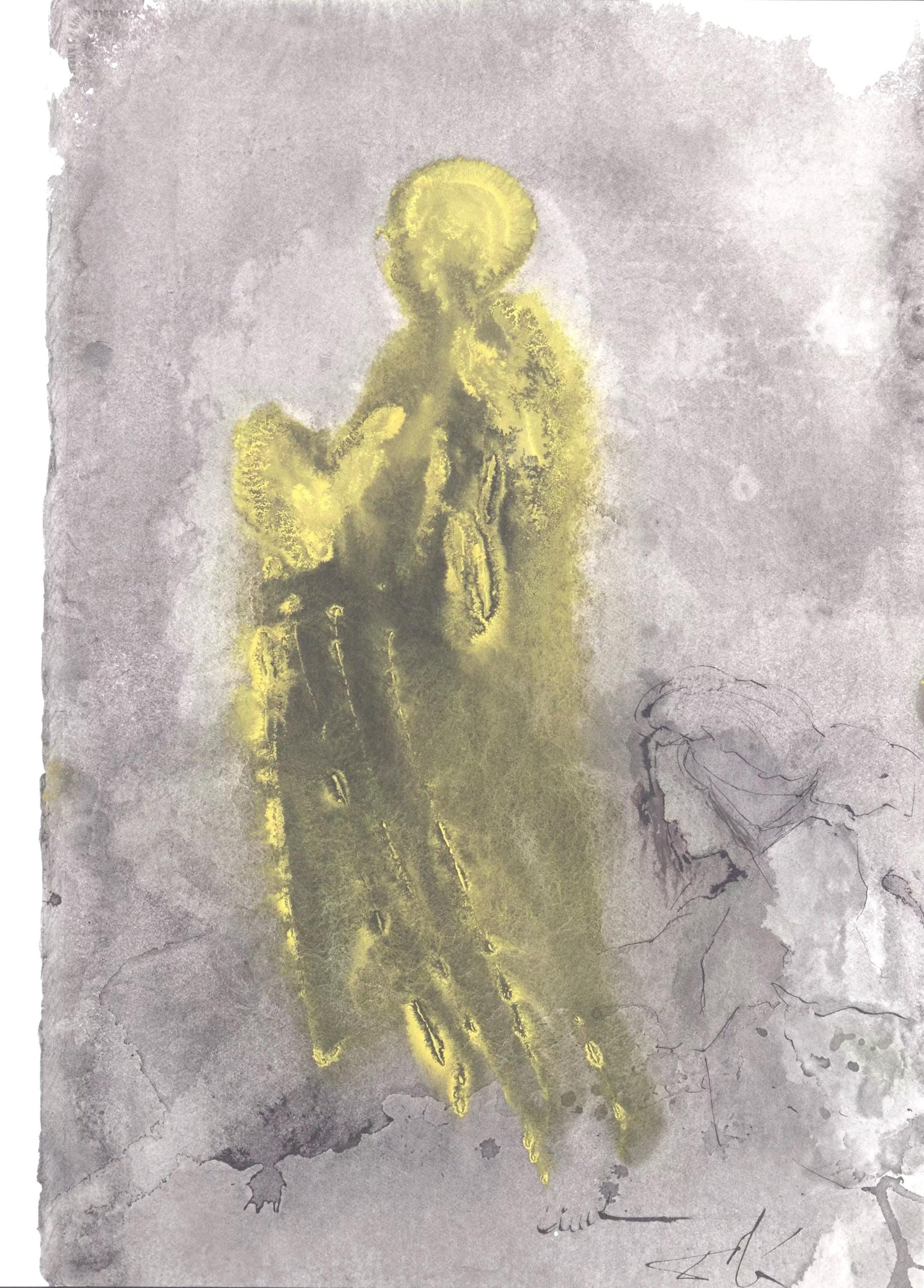 Salvador Dali, Composition (Michler/Lpsinger 1600; Field 69-3), Biblia Sacra, Lithograph