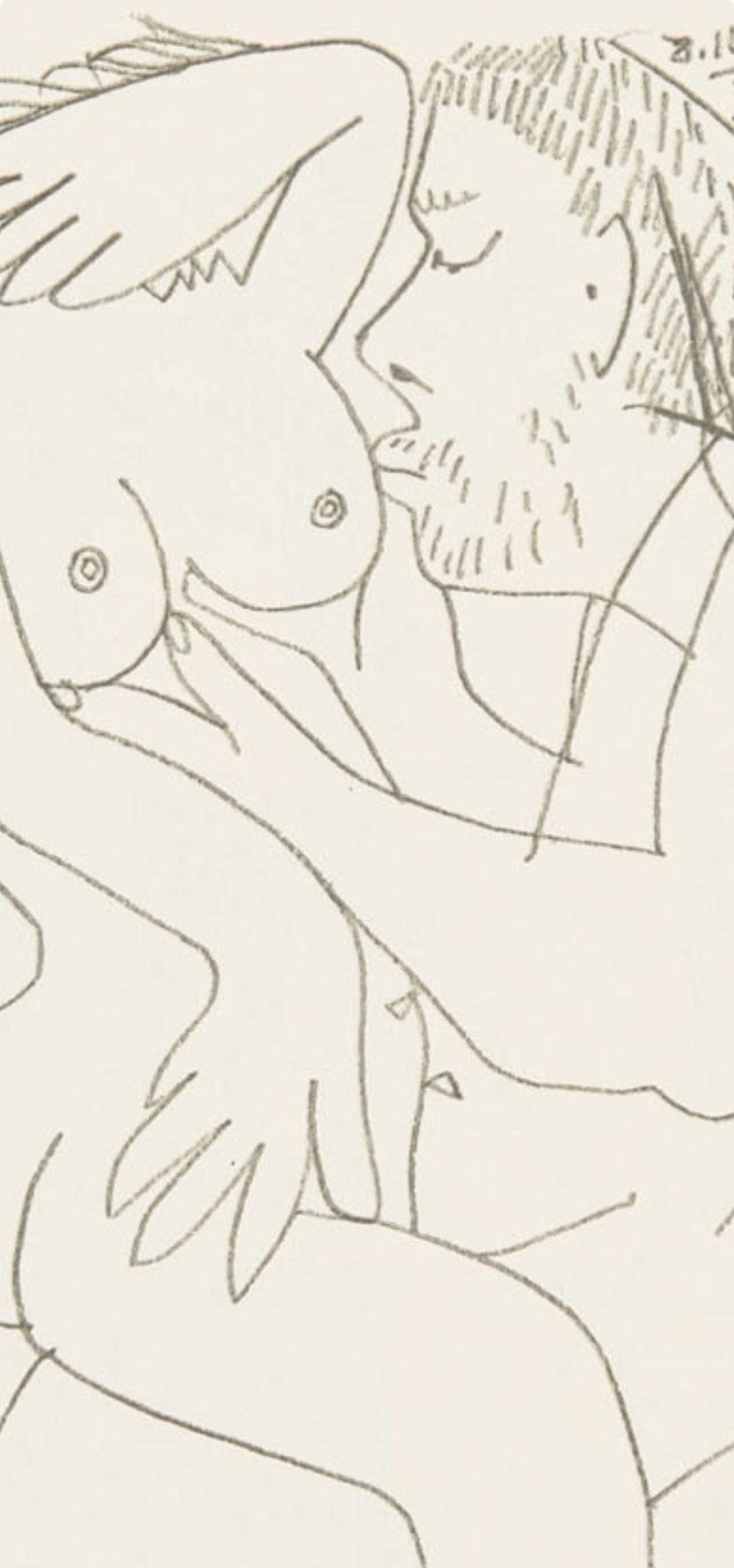 Pablo Picasso, 8.10.64. Xv (Cramer 148), Le Got Du Bonheur, Mixed Media Lithograph