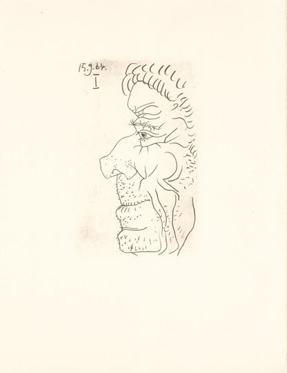 Pablo Picasso, 15.9.64. I (Cramer 148), Le Got Du Bonheur, Mixed Media Lithograph